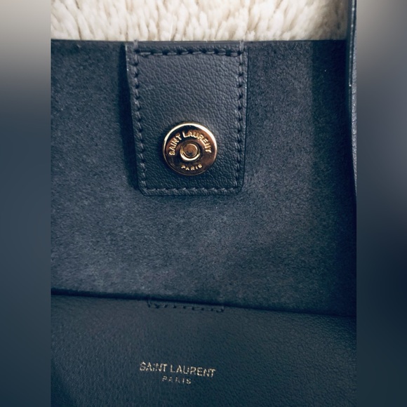 SAINT LAURENT•TOTE BAG W/WALLET•GRAY•NWOT - Picture 11 of 16